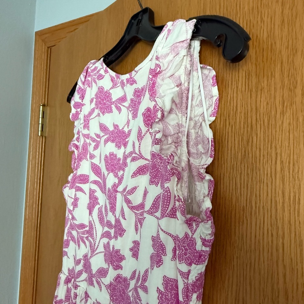LC Lauren Conrad Pink and White Floral Midi Dress - Picture 11 of 12